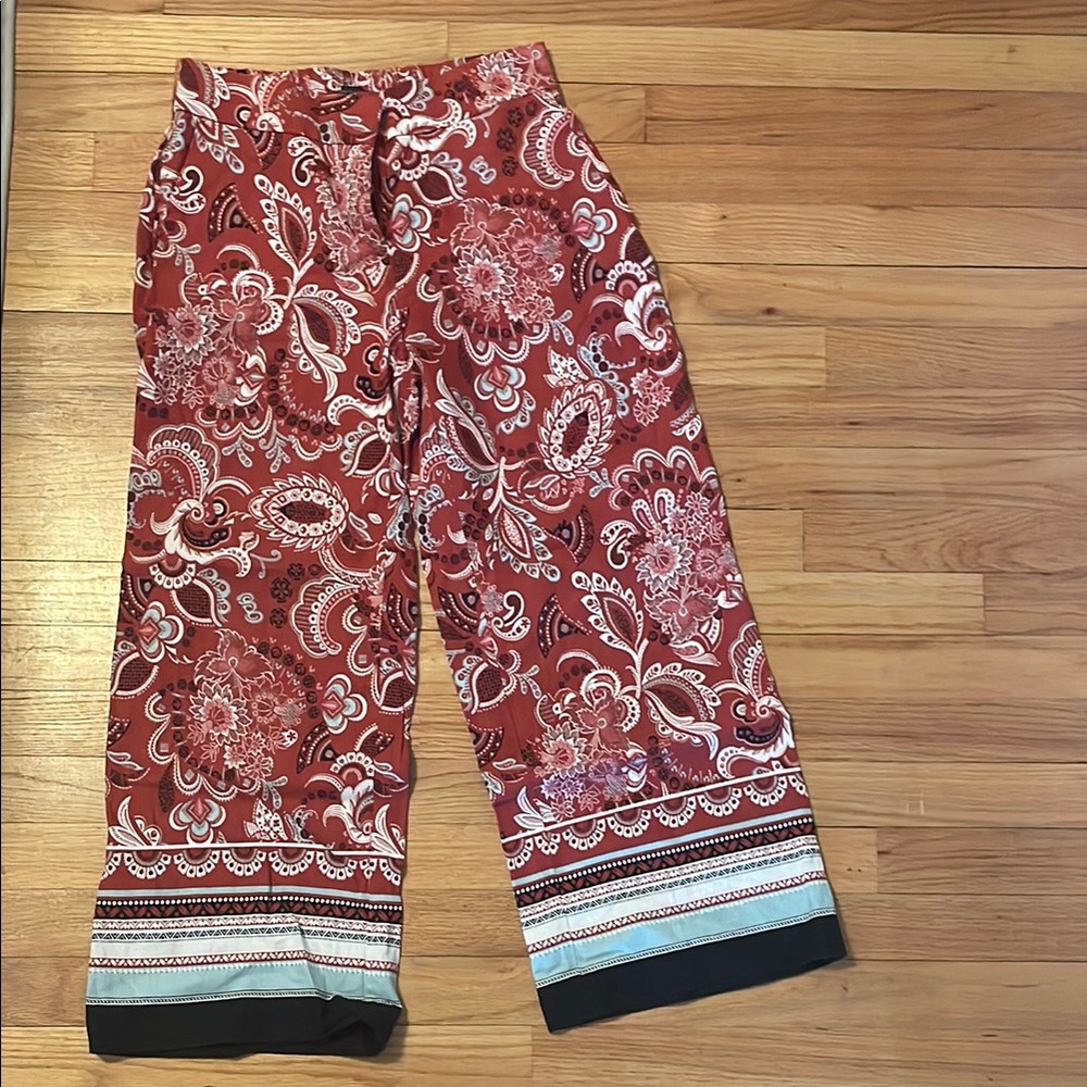 Bohemian Red Paisley Pants